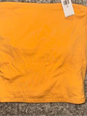 Old Navy Mustard Yellow Strapless Crop Top